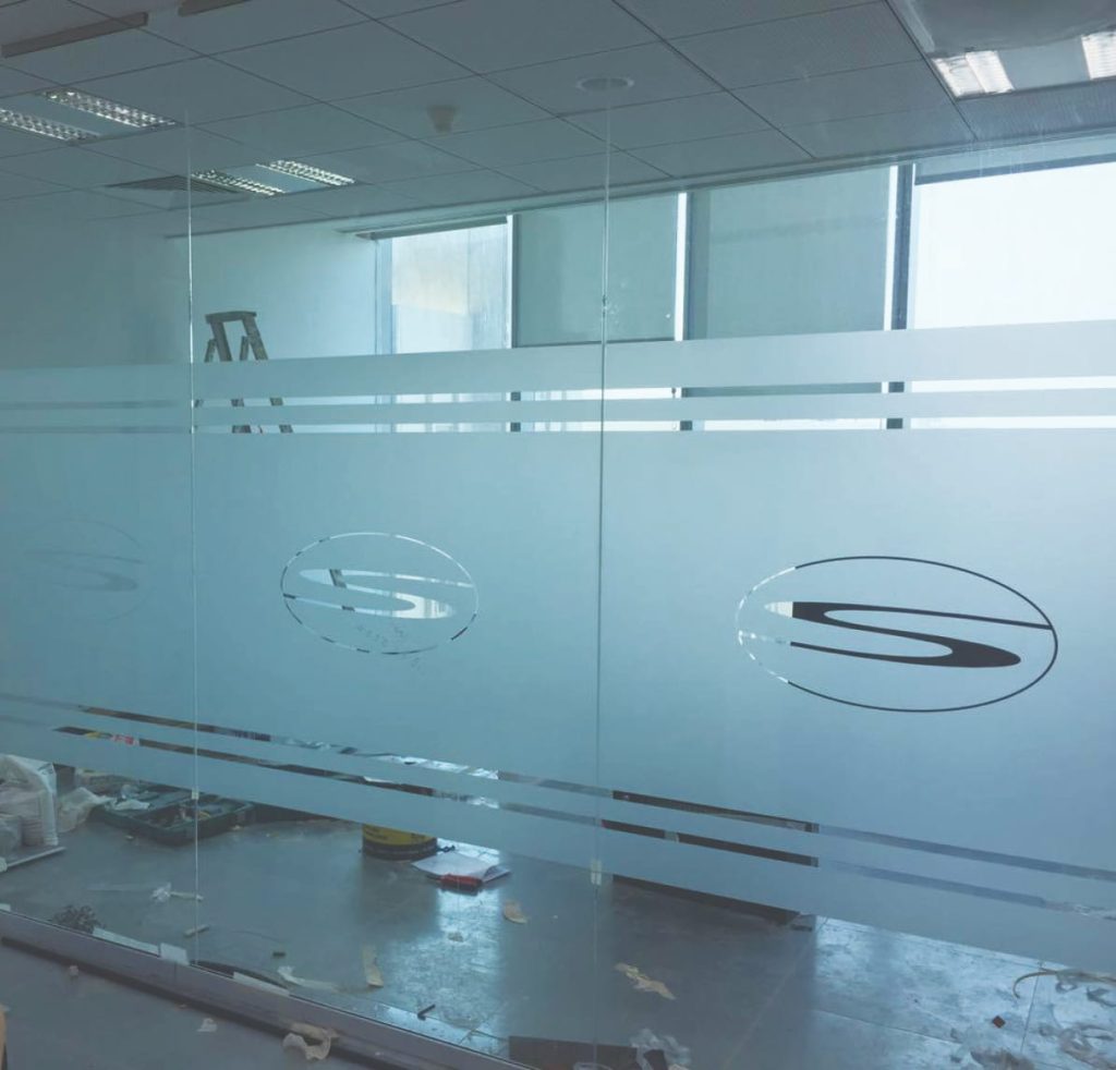 Glass Branding & Sandblast Stickers project by Eminent